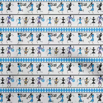 oneOone Хлопковая гибкая ткань среднего синего цвета Азиатский цветочный блочный материал для платья Ткань с принтом Ткань в ярдах 40 дюймов 42 Inch Wide - Viscose Chiffon оранжевый