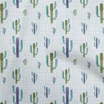 OneOone Хлопковая гибкая ткань среднего синего цвета, материал для шитья кактуса, ткань с принтом в ярдах, 40 дюймов 42 Inch Wide - Viscose Chiffon оливковое зеленый