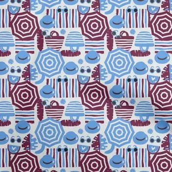 OneOone Хлопковая гибкая ткань среднего синего цвета для пляжных поделок, декоративная ткань с принтом во дворе, 40 дюймов 42 Inch Wide - Viscose Chiffon средний синий