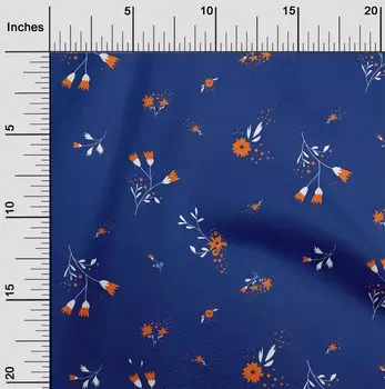 OneOone Хлопковая гибкая ткань среднего синего цвета с листьями и цветами, цветочный швейный материал, ткань с принтом в ярдах, 40 дюймов 42 Inch Wide - Viscose Chiffon бледно-розовый
