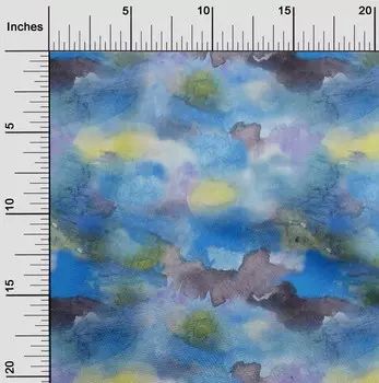 OneOone хлопковая гибкая ткань средней синей текстуры, акварельная швейная ткань во дворе с принтом, принадлежности для шитья одежды своими руками, 40 дюймов 42 Inch Wide - Viscose Chiffon средний синий