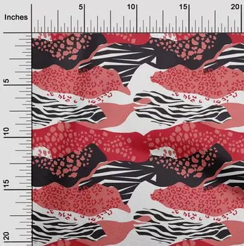 OneOone Хлопковая гибкая ткань темно-персикового цвета, шкуры, ткань с животными для шитья, ткань для рукоделия с принтом в ярдах, 40 дюймов 42 Inch Wide - Viscose Chiffon глубоко персикового