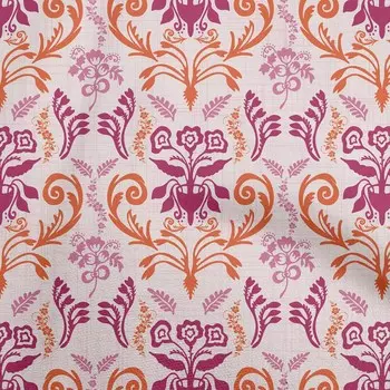 oneOone хлопковая гибкая ткань темно-пурпурного цвета азиатская ткань с цветочным принтом для шитья ремесленная ткань с принтом в ярдах 40 дюймов 42 Inch Wide - Viscose Chiffon коричневый