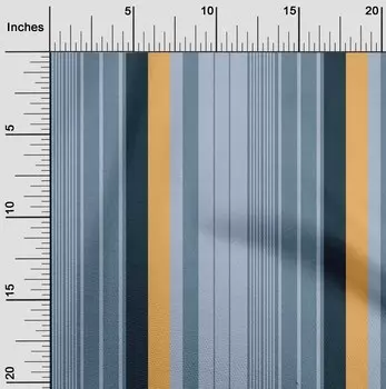 oneOone Хлопковая гибкая ткань Ткань с принтом в полоску Баядерка в ярдах 40 дюймов 42 Inch Wide - Viscose Chiffon темно-синий