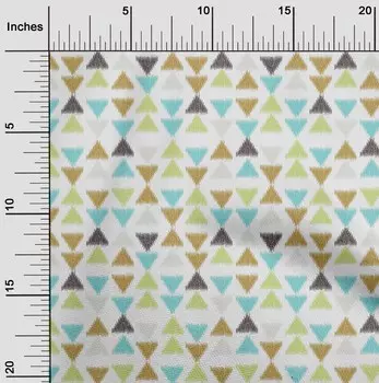 OneOone Хлопковая гибкая ткань Треугольная ткань с принтом икат шириной 1 ярд 40 дюймов 42 Inch Wide - Viscose Chiffon золотой