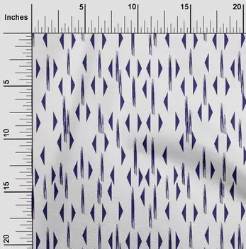 OneOone Хлопковая гибкая ткань Треугольная ткань икат с принтом в ярдах шириной 40 дюймов 42 Inch Wide - Viscose Chiffon темно-синий
