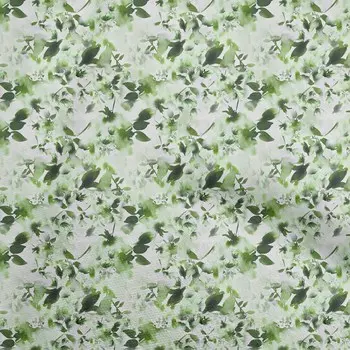 oneOone Хлопковая гибкая зеленая ткань Акварельные цветочные ремесленные проекты Декор Ткань с принтом во дворе 40 дюймов 42 Inch Wide - Viscose Chiffon серый