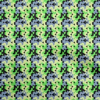 OneOone Хлопковая гибкая зеленая ткань для шитья с геометрическим рисунком Ткань с принтом в ярдах 40 дюймов 42 Inch Wide - Viscose Chiffon синий