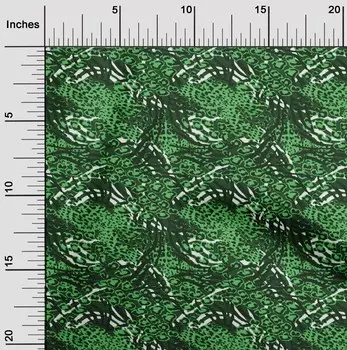 OneOone Хлопковая гибкая зеленая ткань из кожи животных, одежда своими руками, стеганая ткань, ткань с принтом в ярдах, 40 дюймов 42 Inch Wide - Viscose Chiffon жёлтый