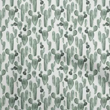OneOone Хлопковая гибкая зеленая ткань, принадлежности для квилтинга кактусов, швейная ткань с принтом в ярдах, 40 дюймов 42 Inch Wide - Viscose Chiffon зелёный