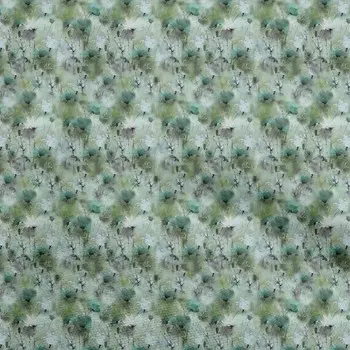 oneOone Хлопковая гибкая зеленая ткань с абстрактным акварельным цветочным рисунком Материал платья Ткань с принтом Ткань в ярдах 40 дюймов 42 Inch Wide - Viscose Chiffon средний синий