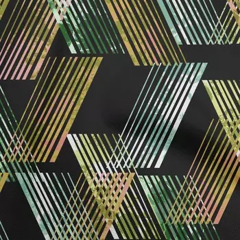 OneOone Хлопковая гибкая зеленая ткань с геометрическими линиями, принадлежности для квилтинга, ткань для шитья с принтом во дворе, 40 дюймов 42 Inch Wide - Viscose Chiffon темно-зеленого