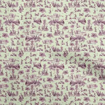 OneOone Хлопковая гибкая зеленовато-бежевая ткань ткань с изображением птиц и петуха для шитья ткань для рукоделия с принтом во дворе 40 дюймов 42 Inch Wide - Viscose Chiffon бежевый