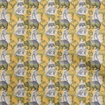 OneOone Хлопковая гибкая желтая ткань Gamboge, дикий материал для платья, ткань с принтом, ткань в ярдах, 40 дюймов 42 Inch Wide - Viscose Chiffon синий