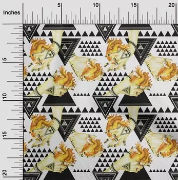 OneOone Хлопковая гибкая желтая ткань Треугольный швейный материал Ткань с принтом в ярдах 40 дюймов 42 Inch Wide - Viscose Chiffon средний синий