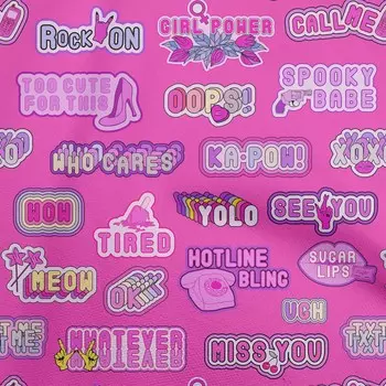 OneOone Хлопковая поплин цвета фуксии розовая ткань кавайный швейный материал ткань с принтом в ярдах 42 дюйма 42 Inch Wide - Cotton Cambric розовый