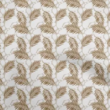 OneOone Хлопковая поплин коричневая ткань с абстрактными листьями, швейные поделки, принты на ткани в ярдах, 42 дюйма 42 Inch Wide - Viscose Chiffon средний синий