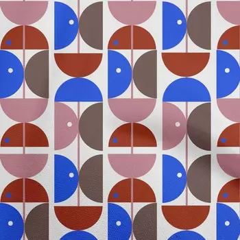 oneOone Хлопковая поплин синяя ткань с геометрическим кругом, ткань для шитья во дворе с принтом, принадлежности для шитья одежды своими руками, 42 дюйма 42 Inch Wide - Viscose Chiffon синий