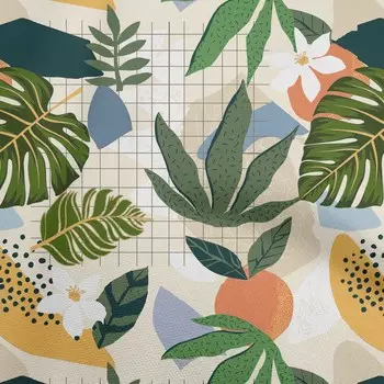 OneOone Хлопковая поплин темно-зеленая ткань тропическая швейная ткань во дворе с принтом DIY принадлежности для шитья одежды 42 дюйма 42 Inch Wide - Viscose Chiffon темно-зеленого