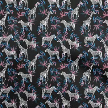 OneOone хлопковая поплиновая черная ткань с тропическими листьями, швейная ткань во дворе с принтом, принадлежности для шитья одежды своими руками, 42 дюйма 42 Inch Wide - Viscose Chiffon оранжевый