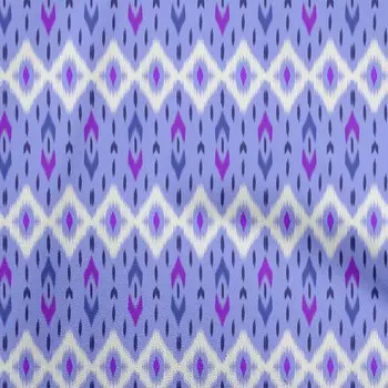 OneOone Хлопковая поплиновая голубовато-фиолетовая ткань икат, одежда для рукоделия, стеганая ткань с принтом, ткань в ярдах, 42 дюйма 42 Inch Wide - Viscose Chiffon коричневый