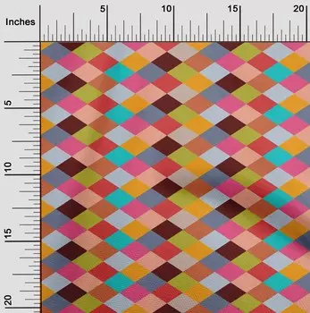 OneOone Хлопковая поплиновая многоцветная ткань в клетку «Аргайл» Швейные поделки Тканевые принты в ярдах 42 дюйма 42 Inch Wide - Viscose Chiffon разноцветный