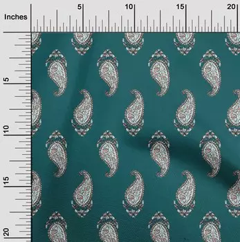 OneOone Хлопковая поплиновая саржа темно-бирюзово-синего цвета, ткань для шитья в этническом стиле, ткань с принтом в ярдах, 56 дюймов 42 Inch Wide - Viscose Chiffon розовый