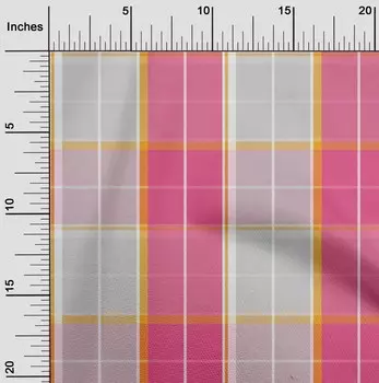 oneOone хлопковая поплиновая саржа темно-розовая ткань Мадрас в клетку квилтинговая ткань с принтом швейная ткань в дворе 56 дюймов 42 Inch Wide - Viscose Chiffon чёрный