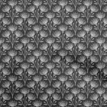 oneOone хлопковая поплиновая серая ткань в горошек с цветочным принтом ткань для шитья во дворе с принтом Diy одежда швейные принадлежности 42 дюйма 42 Inch Wide - Viscose Chiffon серый