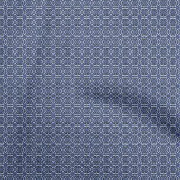 oneOone Хлопковая поплиновая синяя ткань Племенное швейное ремесло Проекты Тканевые принты в ярдах 42 дюйма 42 Inch Wide - Viscose Chiffon синий