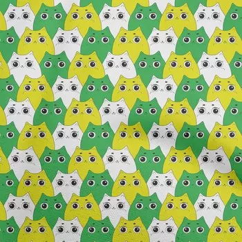 OneOone Хлопковая поплиновая зеленая ткань Каваи Швейный материал Ткань с принтом в ярдах 42 дюйма 42 Inch Wide - Cotton Cambric зелёный