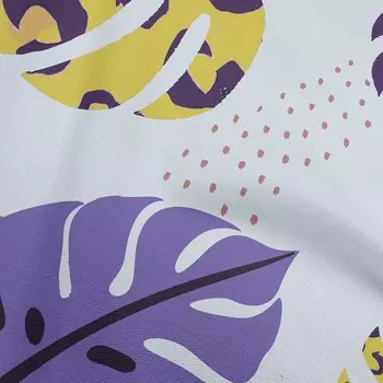 OneOone Хлопковый батист светло-голубого цвета, ткань с абстрактным тропическим узором для шитья, ткань для рукоделия с принтом в ярдах, 42 дюйма 42 Inch Wide - Viscose Chiffon светло-синий