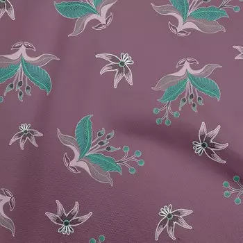 OneOone Хлопковый батист темно-бирюзово-зеленой ткани Цветочная ткань для шитья Ткань для рукоделия с принтом в ярдах 42 дюйма 42 Inch Wide - Viscose Chiffon тил зеленый