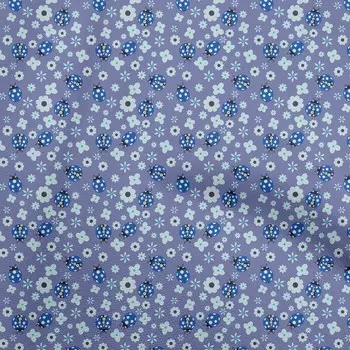 oneOone Хлопковый поплин синяя ткань птица божья коровка платье материал ткань принт ткань по ярдам 42 дюйма 42 Inch Wide - Viscose Chiffon коричневый