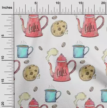 OneOone хлопок батист белая ткань кофейный швейный материал ткань с принтом в ярдах 42 дюйма 42 Inch Wide - Viscose Chiffon белый