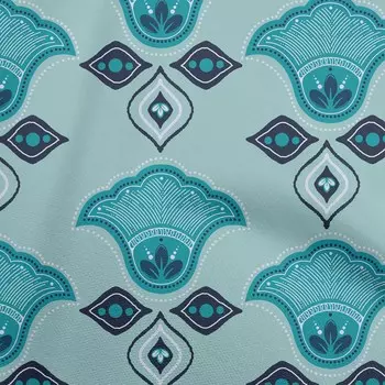 OneOone хлопок батист бирюзово-синяя ткань азиатские декоративные ремесленные проекты декоративная ткань с принтом во дворе 42 дюйма 42 Inch Wide - Viscose Chiffon бирюзовый синий