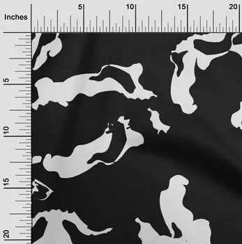 OneOone хлопок батист черная ткань из кожи животного для шитья ткань для рукоделия с принтом во дворе 42 дюйма 42 Inch Wide - Viscose Chiffon чёрный