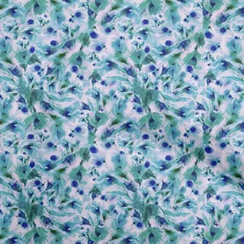 oneOone хлопок Flex Blue2 ткань абстрактная акварель цветочная ткань для шитья ремесленная ткань с принтом в ярдах 40 дюймов 42 Inch Wide - Viscose Chiffon синий