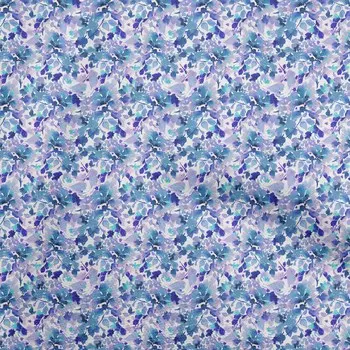 oneOone хлопок Flex Blue2 ткань абстрактная акварель цветочный Diy одежда стеганая ткань ткань с принтом на дворе 40 дюймов 42 Inch Wide - Viscose Chiffon синий
