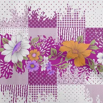 oneOone Хлопок Flex фуксия розовая ткань азиатский цветочный с текстурой платье материал ткань принт ткань по ярдам 40 дюймов 42 Inch Wide - Viscose Chiffon розовый