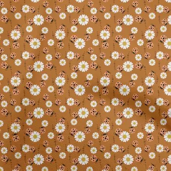 OneOone хлопок Flex Gamboge желтая ткань птица божья коровка лоскутные принадлежности ткань для шитья с принтом во дворе 40 дюймов 42 Inch Wide - Viscose Chiffon темно-желтого