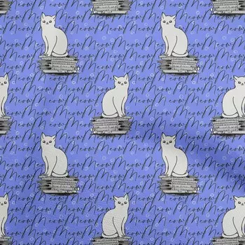 oneOone хлопок Flex голубовато-фиолетовая ткань животное кошка с текстурой текста ремесленные проекты декоративная ткань с принтом во дворе 40 дюймов 42 Inch Wide - Viscose Chiffon зелёный