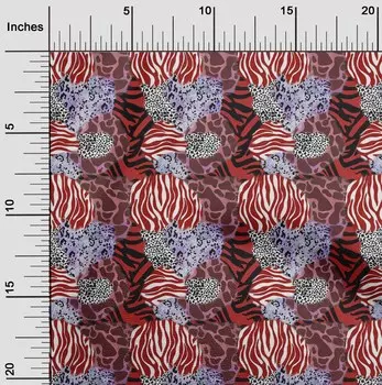 oneOone Хлопок Flex Красная Ткань Кожа Животное Платье Материал Ткань Печать Ткань По Двору 40 Дюймов 42 Inch Wide - Viscose Chiffon зеленый лайм