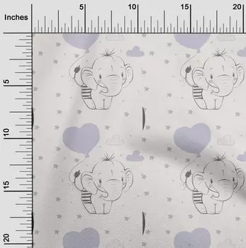 oneOone хлопок Flex монета серая ткань звезда | воздушный шар и слоненок детская ткань для шитья ремесленная ткань с принтом в ярдах 40 дюймов 42 Inch Wide - Viscose Chiffon средний фиолетовый