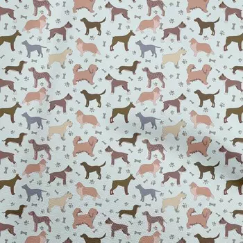 oneOone хлопок Flex мятно-зеленая ткань собака эскиз швейная ткань во дворе с принтом Diy одежда швейные принадлежности 40 дюймов 42 Inch Wide - Viscose Chiffon мятный зеленый