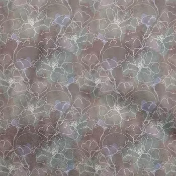 oneOone хлопок Flex пыльно-серая ткань абстрактный рисунок линии цветочные ремесленные проекты декоративная ткань с принтом во дворе 40 дюймов 42 Inch Wide - Viscose Chiffon зелёный