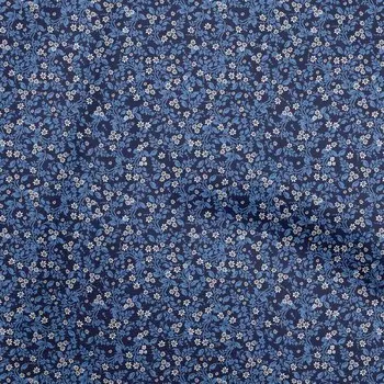 oneOone хлопок Flex синяя ткань цветочный Ditsy силуэт Diy одежда стеганая ткань ткань с принтом в дворе 40 дюймов 42 Inch Wide - Viscose Chiffon чёрный