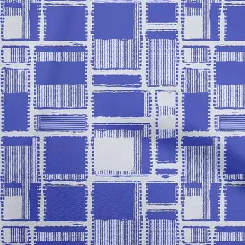 oneOone хлопок Flex синяя ткань геометрический материал платья ткань ткань с принтом в ярдах 40 дюймов 42 Inch Wide - Viscose Chiffon синий