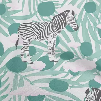 oneOone хлопок Flex темно-бирюзовый зеленая ткань тропическое животное с листом сливы материал платья ткань с принтом ткань на дворе 40 дюймов 42 Inch Wide - Viscose Chiffon тил зеленый