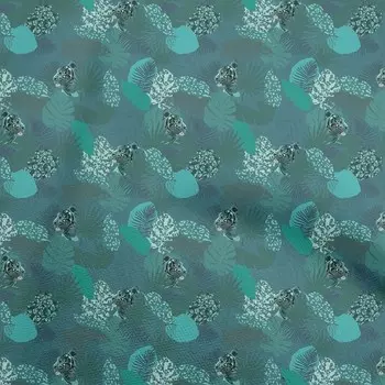 oneOone хлопок Flex темно-бирюзовый зеленая ткань тропические листья стеганые принадлежности принт швейная ткань на дворе 40 дюймов 42 Inch Wide - Viscose Chiffon коричневый